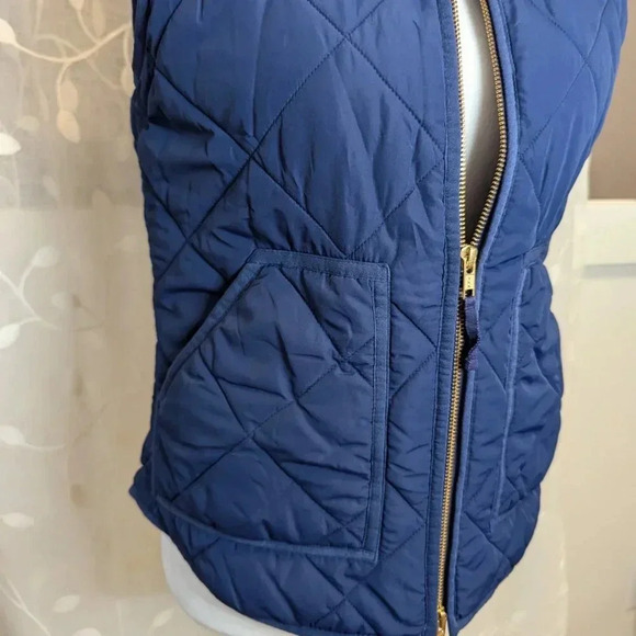 J. Crew  Quilted Navy Vest, Size XS - Picture 2 of 7